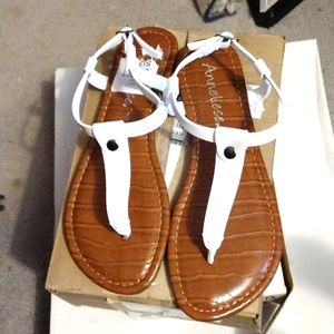 Anneliese new white adjustable straps sandals